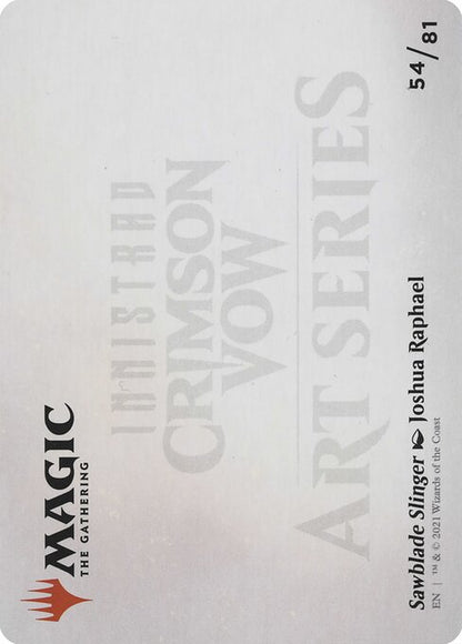 MTG Sawblade Slinger AVOW 054 Art Card Nonfoil reverse