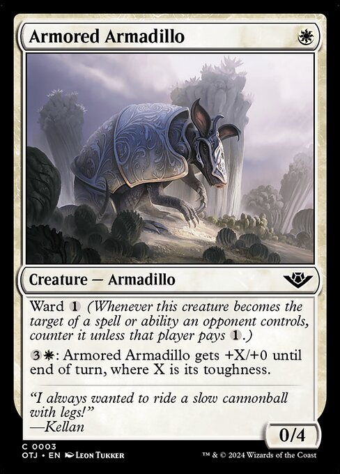 MTG Armored Armadillo OTJ 003 Regular Foil