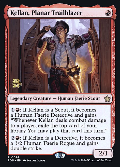 MTG Kellan, Planar Trailblazer PFDN 091s Prerelease Foil
