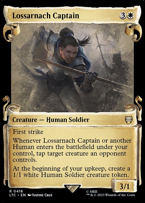 MTG Lossarnach Captain LTC 418 Alternate Art Foil