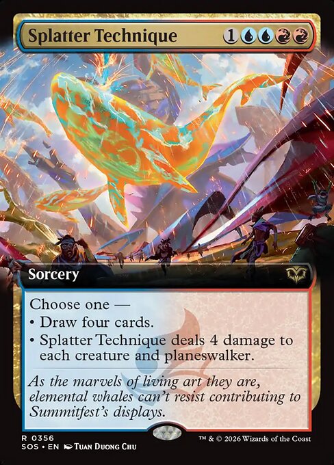 MTG Splatter Technique SOS 356 Extended Art Foil