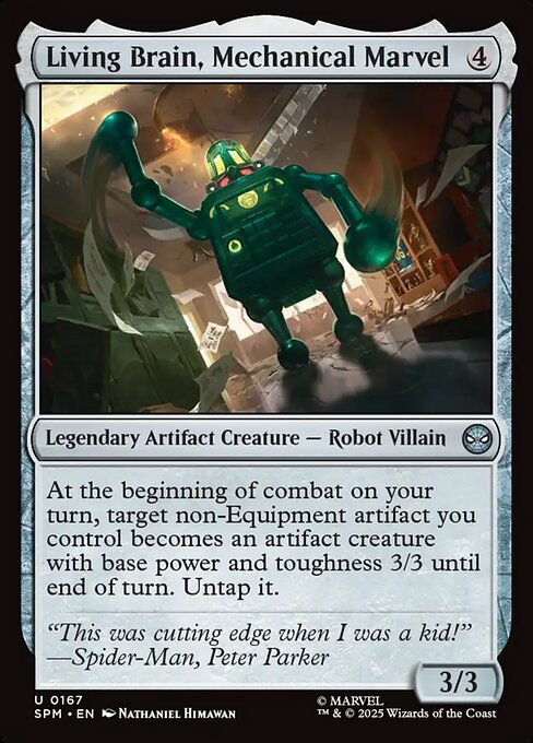 MTG Living Brain, Mechanical Marvel SPM 167 Regular Foil