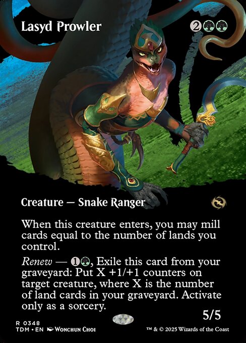MTG Lasyd Prowler TDM 348 Borderless Clan Nonfoil