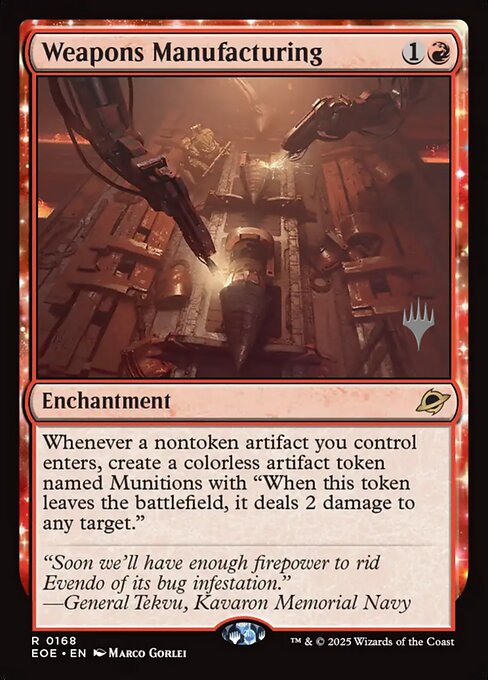 MTG Weapons Manufacturing PEOE 168p Promo Pack Nonfoil