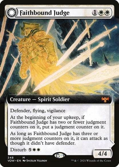 MTG Faithbound Judge // Sinner's Judgment VOW 348 Extended Art Foil front