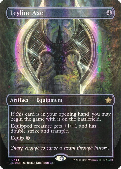 MTG Leyline Axe FDN 414 Borderless Mana Foil