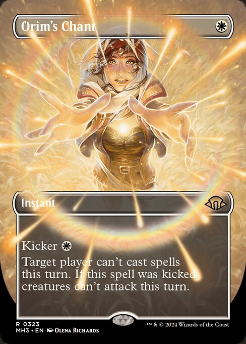 MTG Orim's Chant MH3 323 Borderless Frame Break Foil