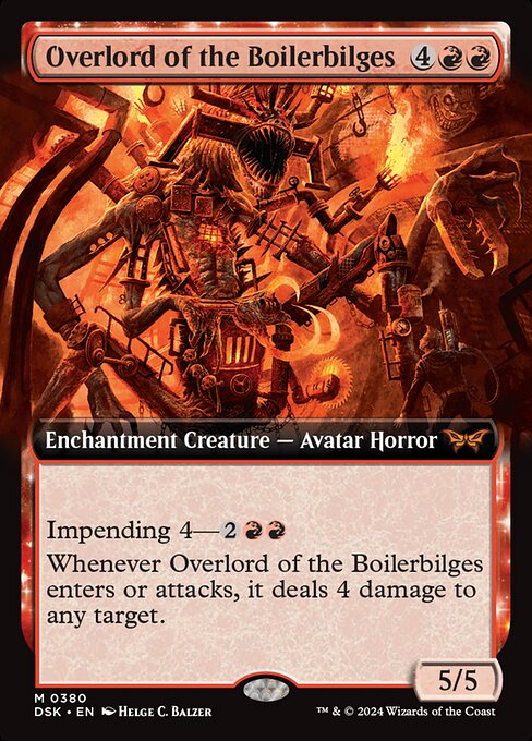 MTG Overlord of the Boilerbilges DSK 380 Extended Art Foil