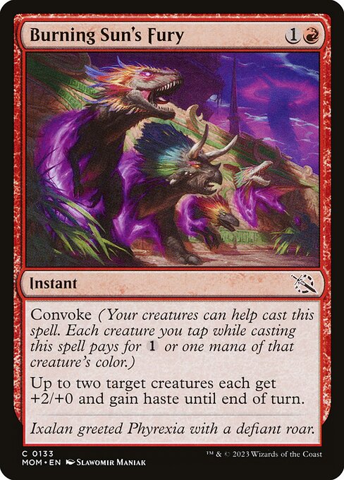 MTG Burning Sun's Fury MOM 133 Regular Foil