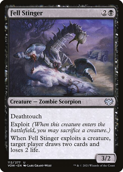 MTG Fell Stinger VOW 112 Standard Foil front