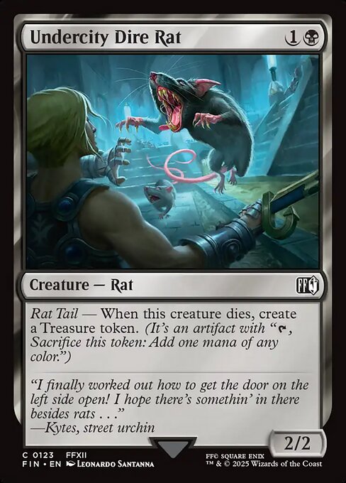 MTG Undercity Dire Rat FIN 123 Regular Nonfoil