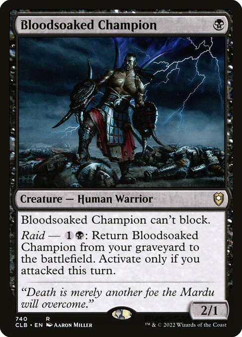 MTG Bloodsoaked Champion CLB 740 Commander Deck Nonfoil
