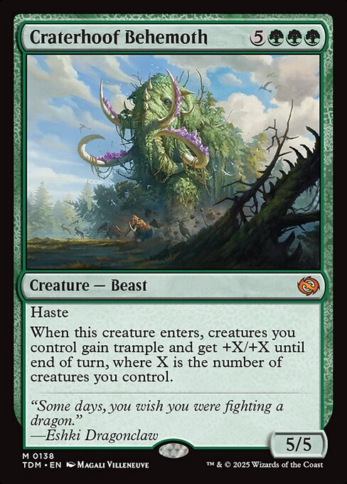 MTG Craterhoof Behemoth TDM 138 Regular Nonfoil
