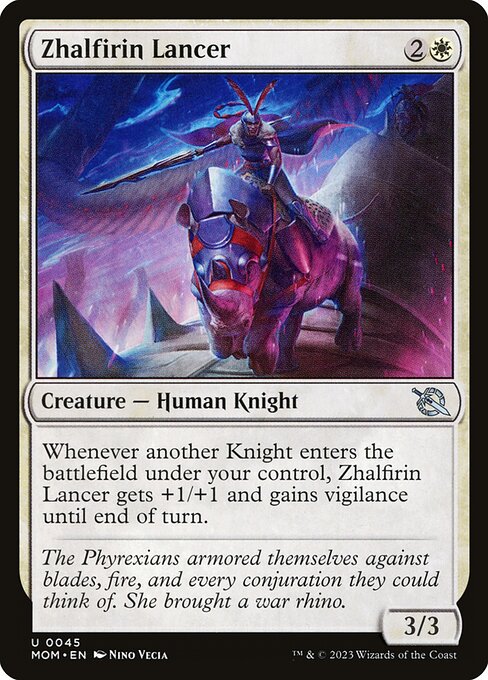 MTG Zhalfirin Lancer MOM 045 Regular Foil