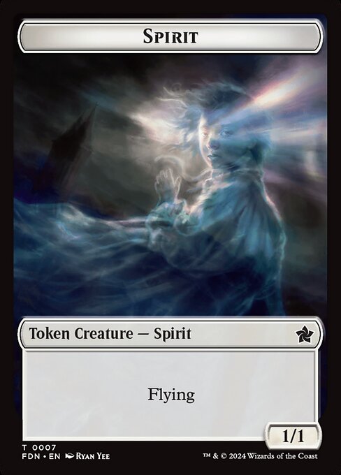 MTG Spirit Token FDN 007 Token Foil