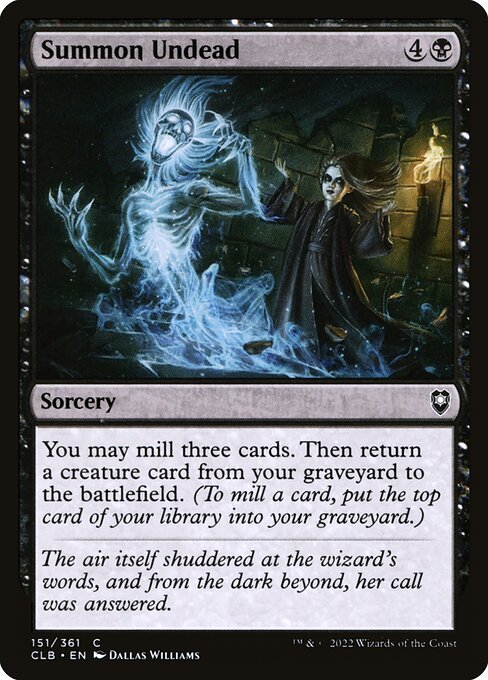 MTG Summon Undead CLB 151 Regular Nonfoil