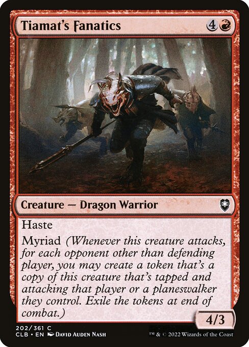 MTG Tiamat's Fanatics CLB 202 Regular Nonfoil
