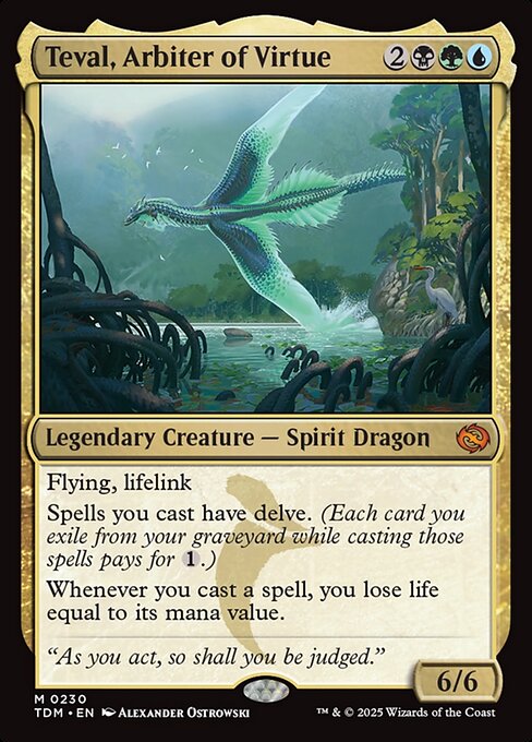 MTG Teval, Arbiter of Virtue TDM 230 Regular Foil