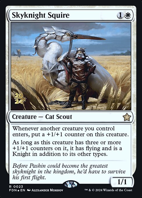 MTG Skyknight Squire PFDN 023s Prerelease Foil
