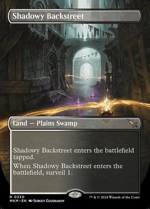 MTG Shadowy Backstreet MKM 330 Borderless Nonfoil