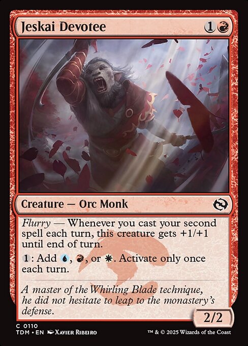 MTG Jeskai Devotee TDM 110 Regular Foil