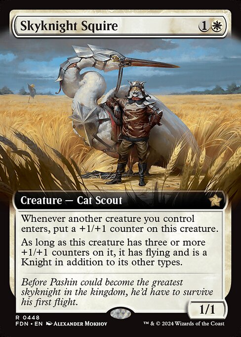 MTG Skyknight Squire FDN 448 Extended Art Foil