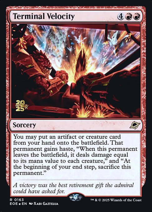MTG Terminal Velocity PEOE 163s Prerelease Foil