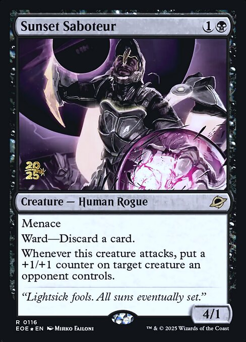 MTG Sunset Saboteur PEOE 116s Prerelease Foil
