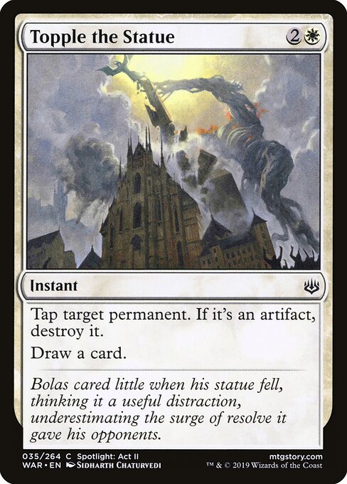 MTG Topple the Statue WAR 035 Standard Nonfoil front