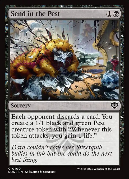 MTG Send in the Pest SOS 100 Regular Nonfoil