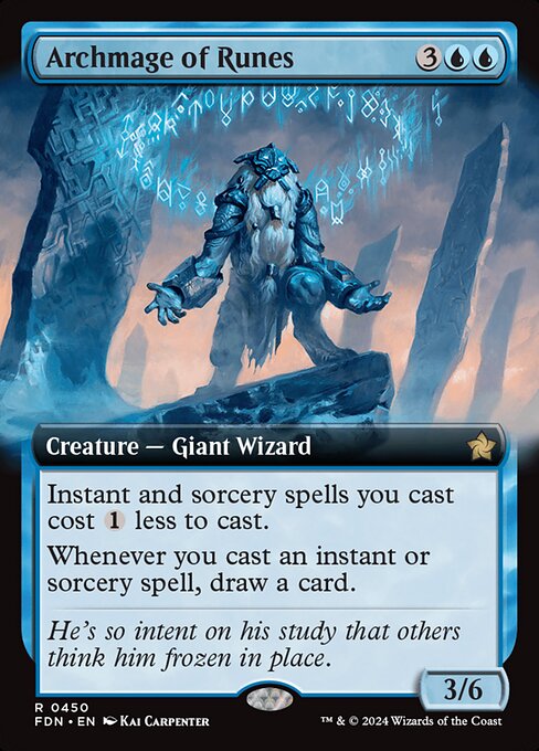 MTG Archmage of Runes FDN 450 Extended Art Nonfoil