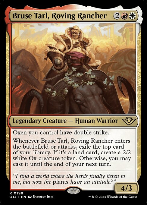 MTG Bruse Tarl, Roving Rancher OTJ 198 Regular Foil