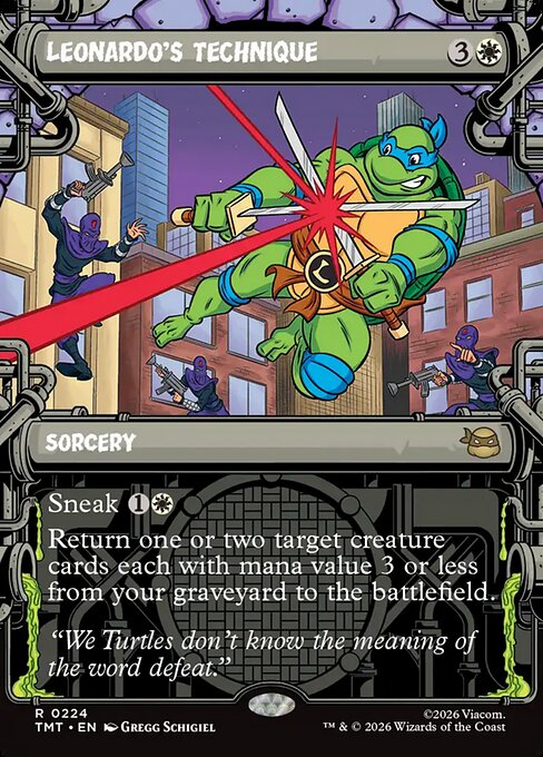 MTG Leonardo's Technique TMT 224 Sewer Frame Foil