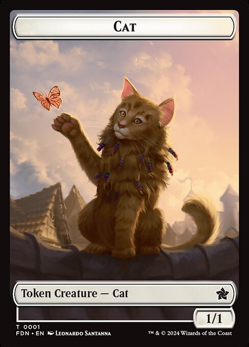 MTG Cat Token FDN 001 Token Foil