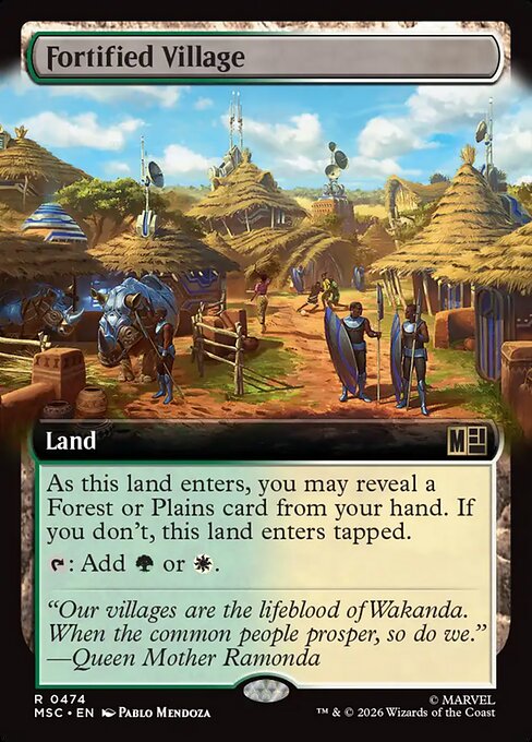 MTG Fortified Village MSC 474 Extended Art Nonfoil