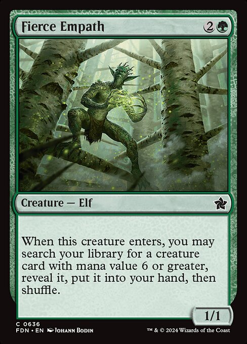 MTG Fierce Empath FDN 636 Starter Collection Nonfoil