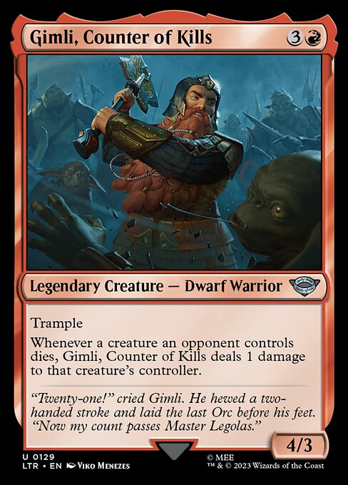 MTG Gimli, Counter of Kills LTR 129 Regular Foil