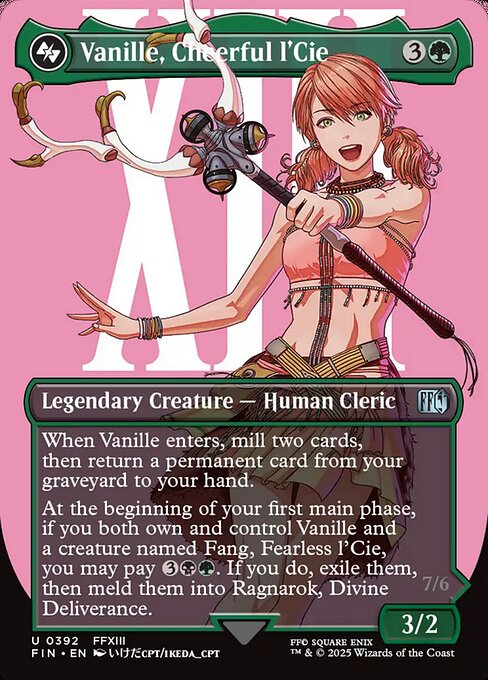 MTG Vanille, Cheerful l'Cie // Ragnarok, Divine Deliverance FIN 392 Borderless Character Nonfoil