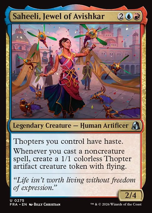 MTG Saheeli, Jewel of Avishkar FRA 275 Standard Foil front