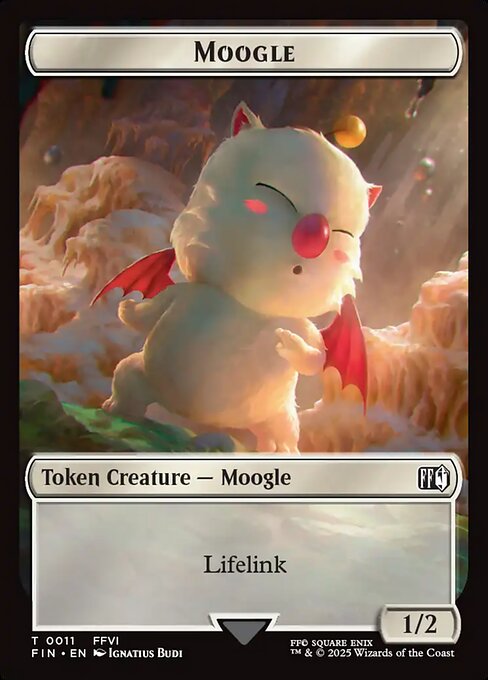 MTG Moogle Token FIN 011 Token Foil