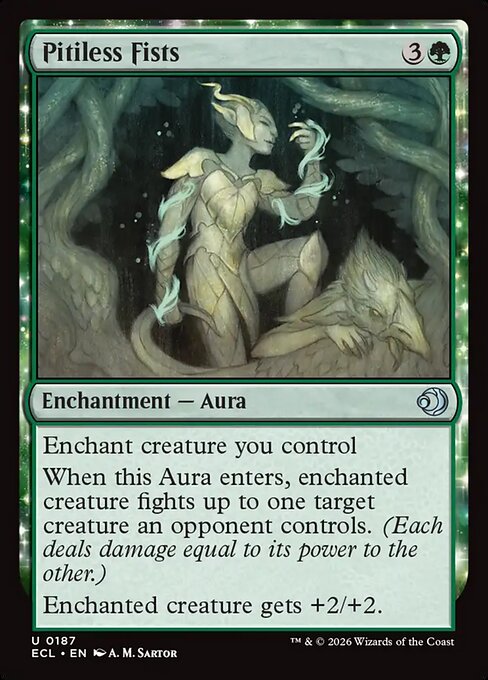 MTG Pitiless Fists ECL 187 Regular Foil