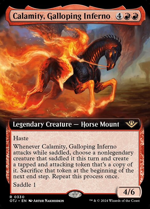 MTG Calamity, Galloping Inferno OTJ 330 Extended Art Foil