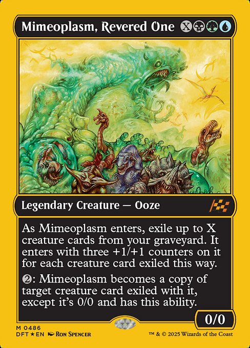 MTG Mimeoplasm, Revered One DFT 486 Regular First-Place Foil