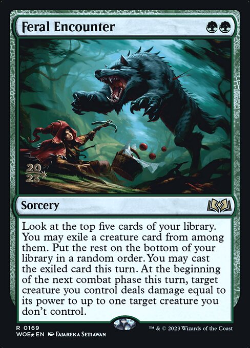 MTG Feral Encounter PWOE 169s Prerelease Foil