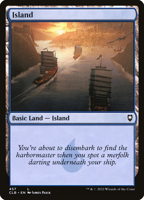 MTG Island CLB 457 Regular Foil