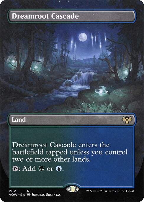 MTG Dreamroot Cascade VOW 282 Borderless Dual Land Foil front