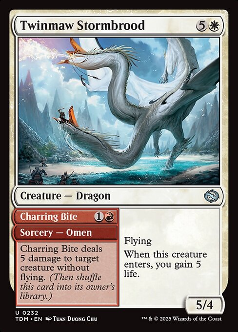 MTG Twinmaw Stormbrood // Charring Bite TDM 232 Regular Nonfoil