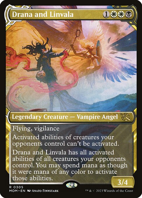 MTG Drana and Linvala MOM 305 Planar Showcase Foil