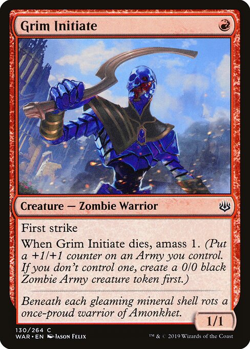 MTG Grim Initiate WAR 130 Standard Nonfoil front