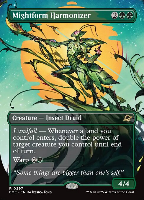 MTG Mightform Harmonizer EOE 297 Borderless Triumphant Nonfoil